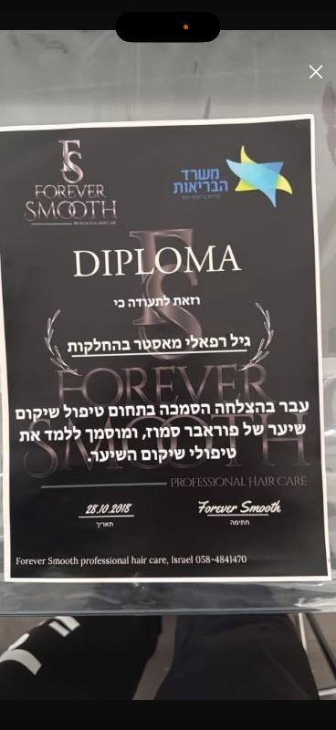 מעצבי שיער קריית מוצקין - גיל רפאלי מאסטר בהחלקות מתקדמות