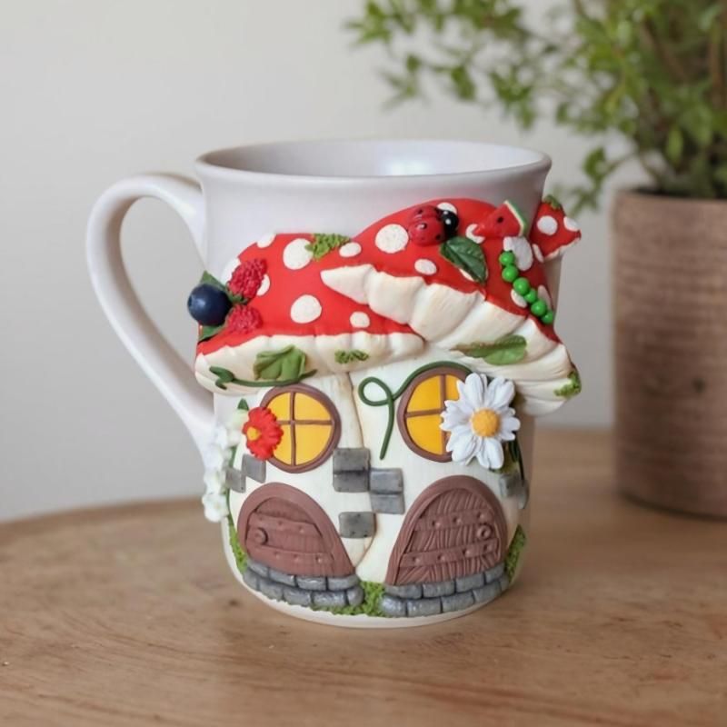 Mug "Mushroom House" - Nina Handmade Studio