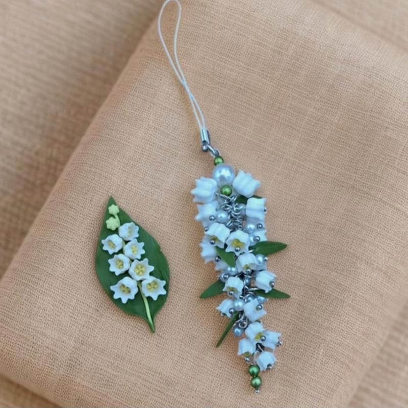 Embroidery Accessory Set "Gentle Lily of the Valley" - Nina Handmade Studio