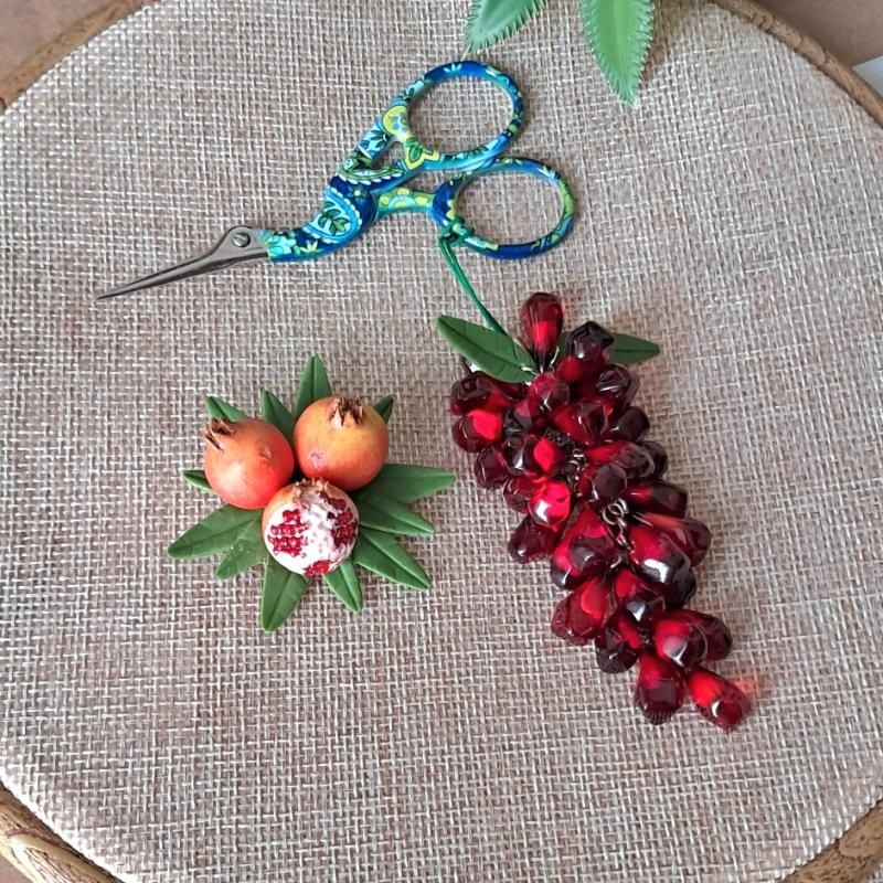 Embroidery Accessory Set "Рубиновая заря" - Nina Handmade Studio