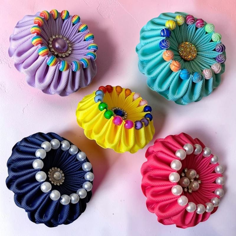קשתות שיער. דגם "חרוז" (זוג) - Nina Handmade Studio