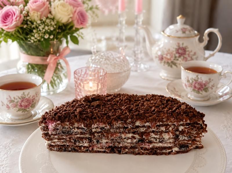 Honey Chocolate Cake Plombir / Oreo / Strawberry - natali.cake.il