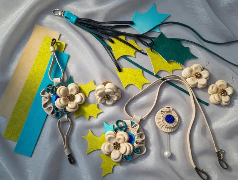 Jewelry set. - Украшения . КОЖА НАТУРАЛЬНАЯ.