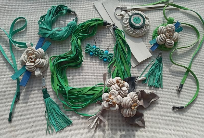 Jewelry Set - Украшения . КОЖА НАТУРАЛЬНАЯ.