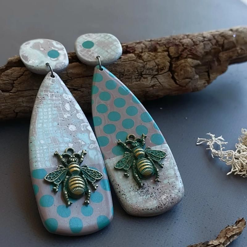 Earrings "Moss and Mint" - Inari