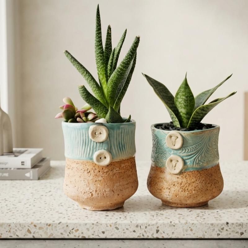 Flower pot from the "Manzheta" series - Аrt&Ceramica"FishKA"