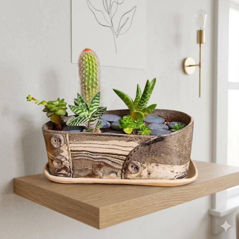 Mini Garden in Craft Ceramics - Аrt&Ceramica"FishKA"