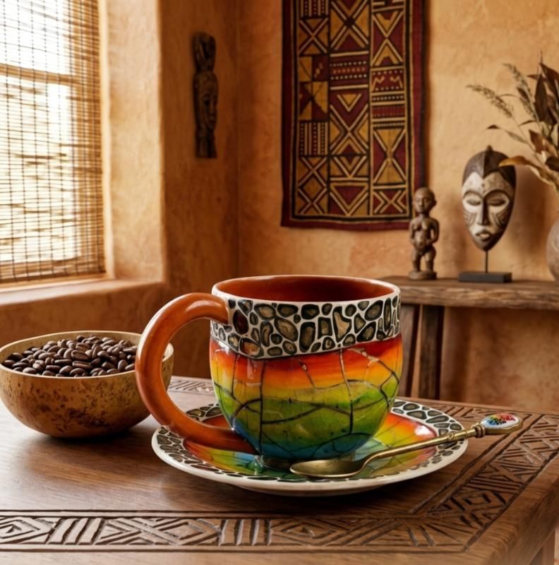 Mug from the "Africa" series - Аrt&Ceramica"FishKA"