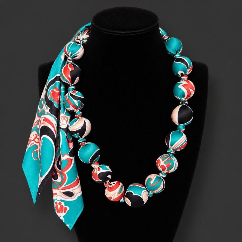 Silk Beads Motive - Silky Blues