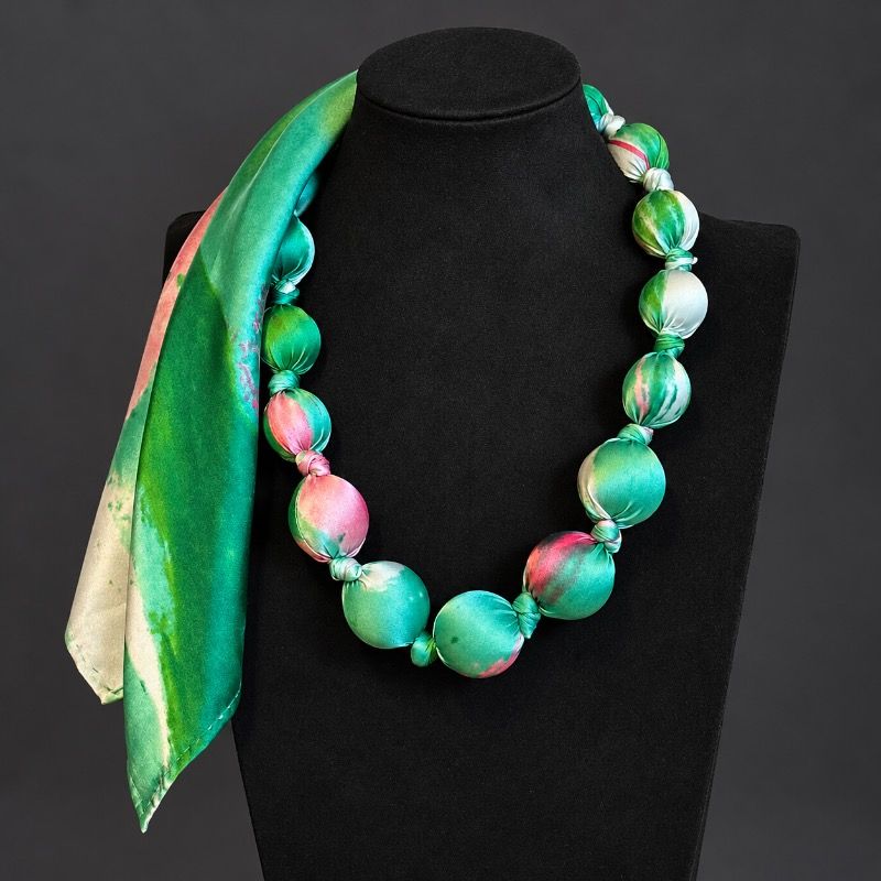 Tropicana Silk Necklace - Silky Blues