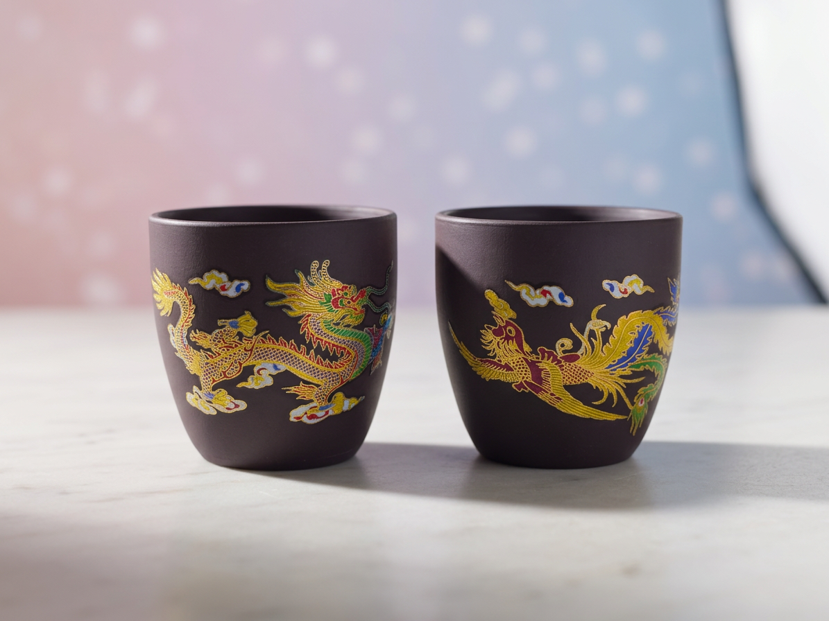 Dragon and Phoenix Cups - Перелётный Чайник 