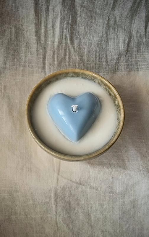 Mini Aromatic Natural Wax Candle "Heart" - NightSunCreations