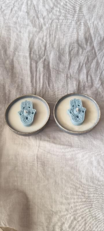 Mini Aromatic Natural Wax Candle "Hamsa" - NightSunCreations