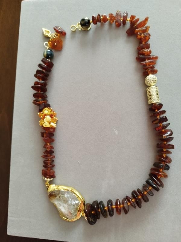 Amber necklace - Irene תכשיטים 