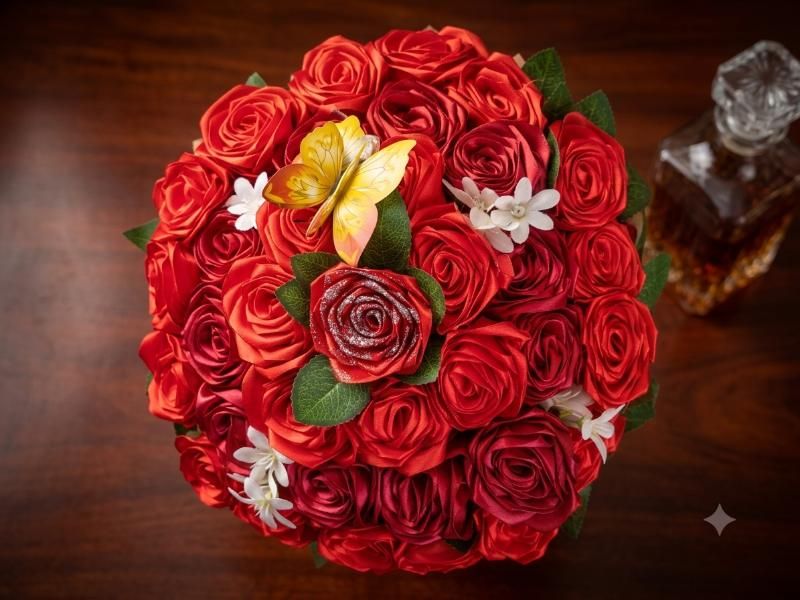 Bouquets of Satin Roses - soap.flowers