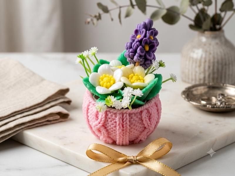 Soap cup with lilac - soap.flowers