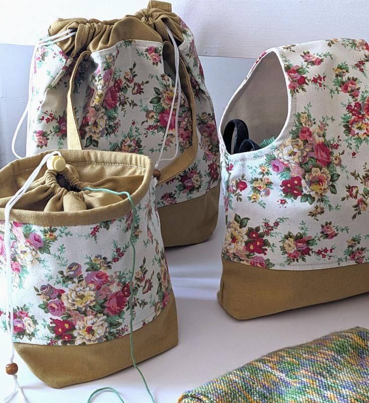 Set of 3 Organizers for Needlework *Roses* - Mama's studio