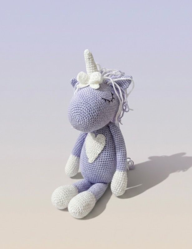 Lavender Amigurumi Unicorn - Yarn Tales