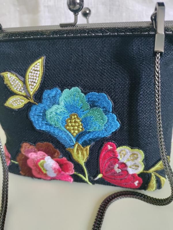 Midnight Bloom - a small handmade designer bag, combining the noble simplicity of form and a bright artistic accent. - Atelier Lusi