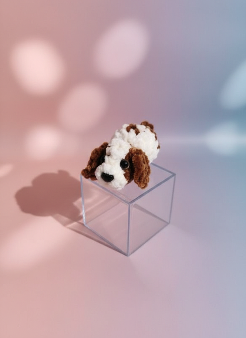 Puppy 6,5 cm in a clear box - עולם של פלאים קטנים/Stories by hand