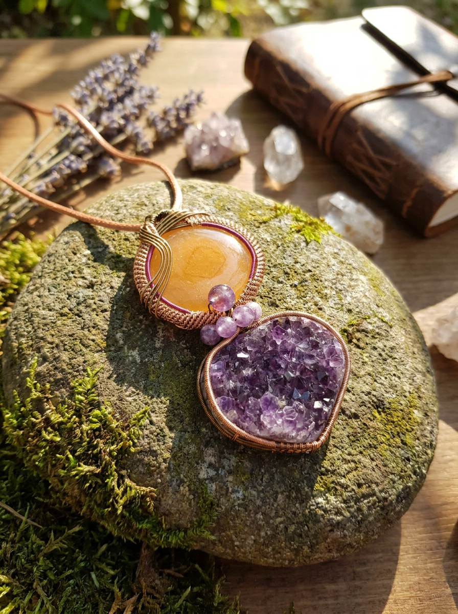 Pendant "Amethyst Druze" - HarmonyGalArt