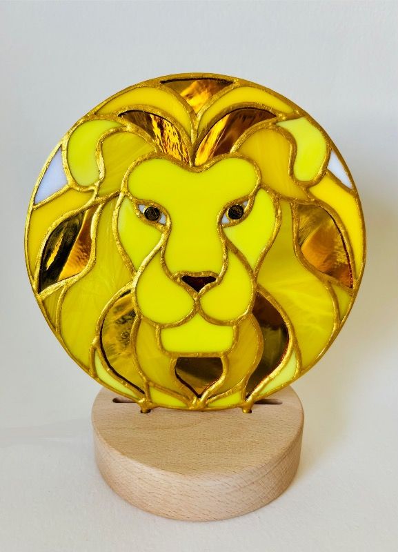 "Zodiac Wheel" Night Lamp (Stained Glass) - Glass Art Golaido