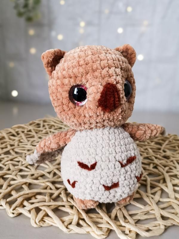 Plush Owl with Glitter - Pani Zaya Studio