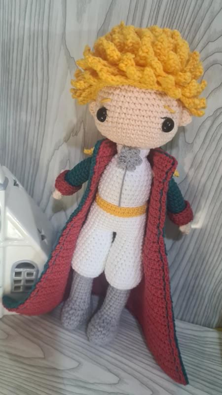 Handmade Crochet Little Prince Inspired Doll, Amigurumi Boy Doll, Storybook Character Toy, Fan-Inspired Gift - Crochet Toys By Elena