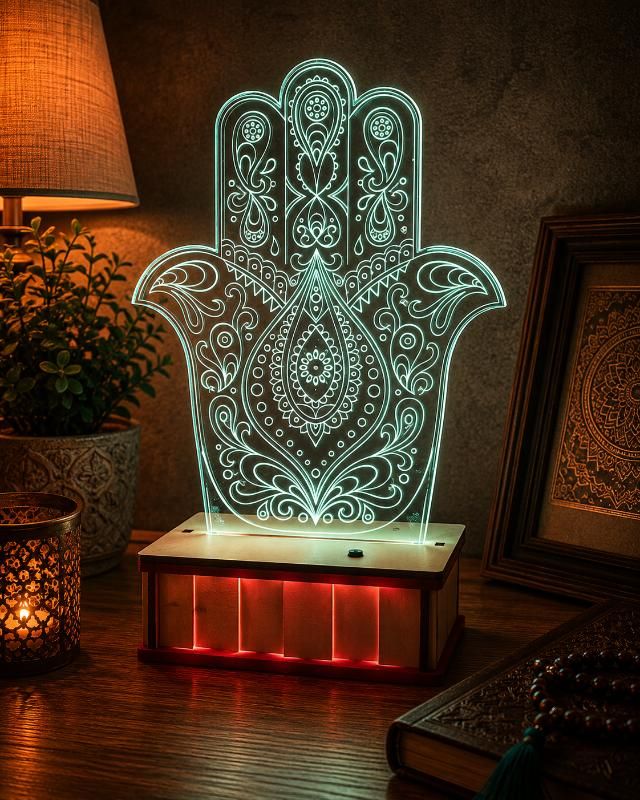 Hamsa Lamp - Amulet for the Home - Lumi Gift