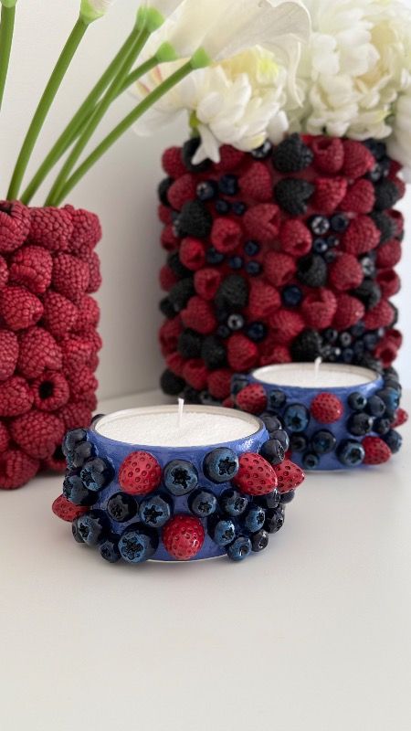 Designer Berry Candlesticks - Art Ivanka 