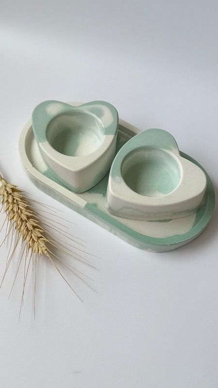 Candlestick and Tray Set - Art Ivanka 